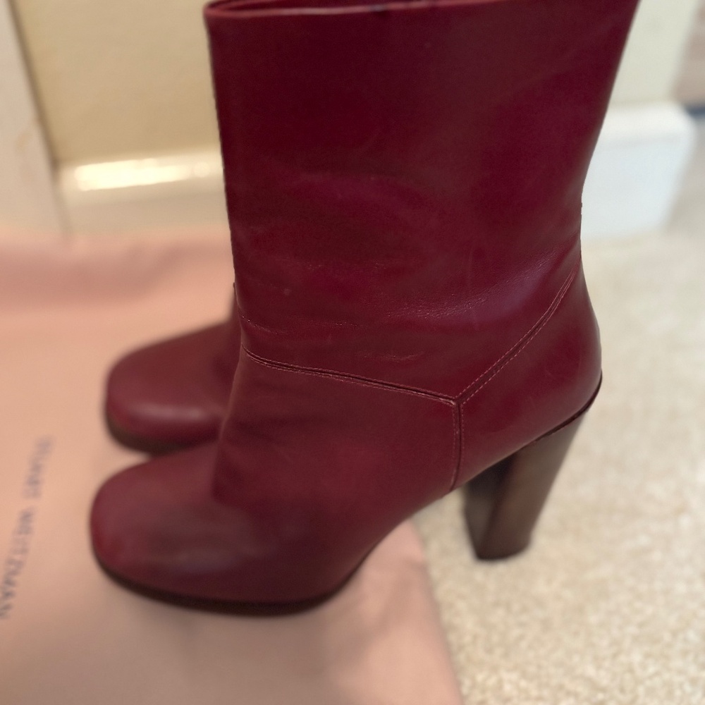 Marc Jacobs boots burgundy leather